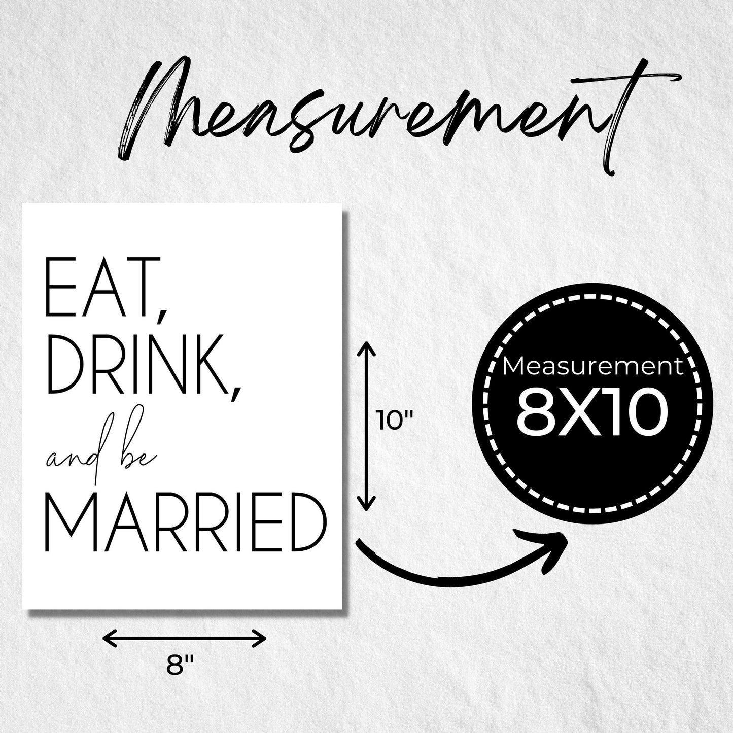 Eat, Drink and Be Married Sign