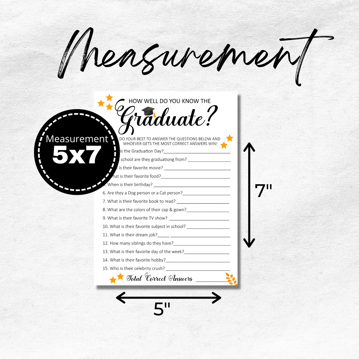 How Well Do You Know the Graduate - Graduation Game