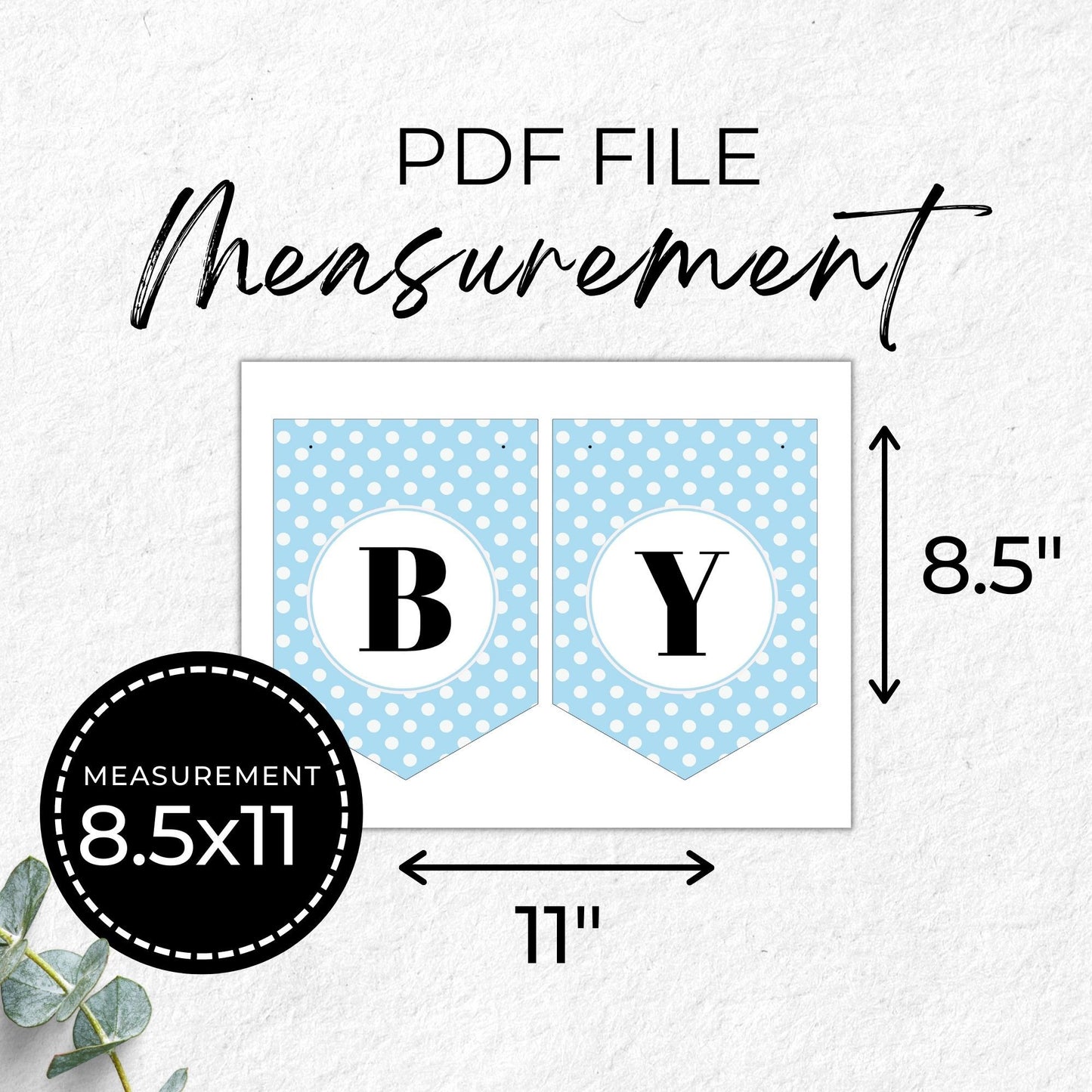 Blue Polka Dots Printable Welcome Baby Banner