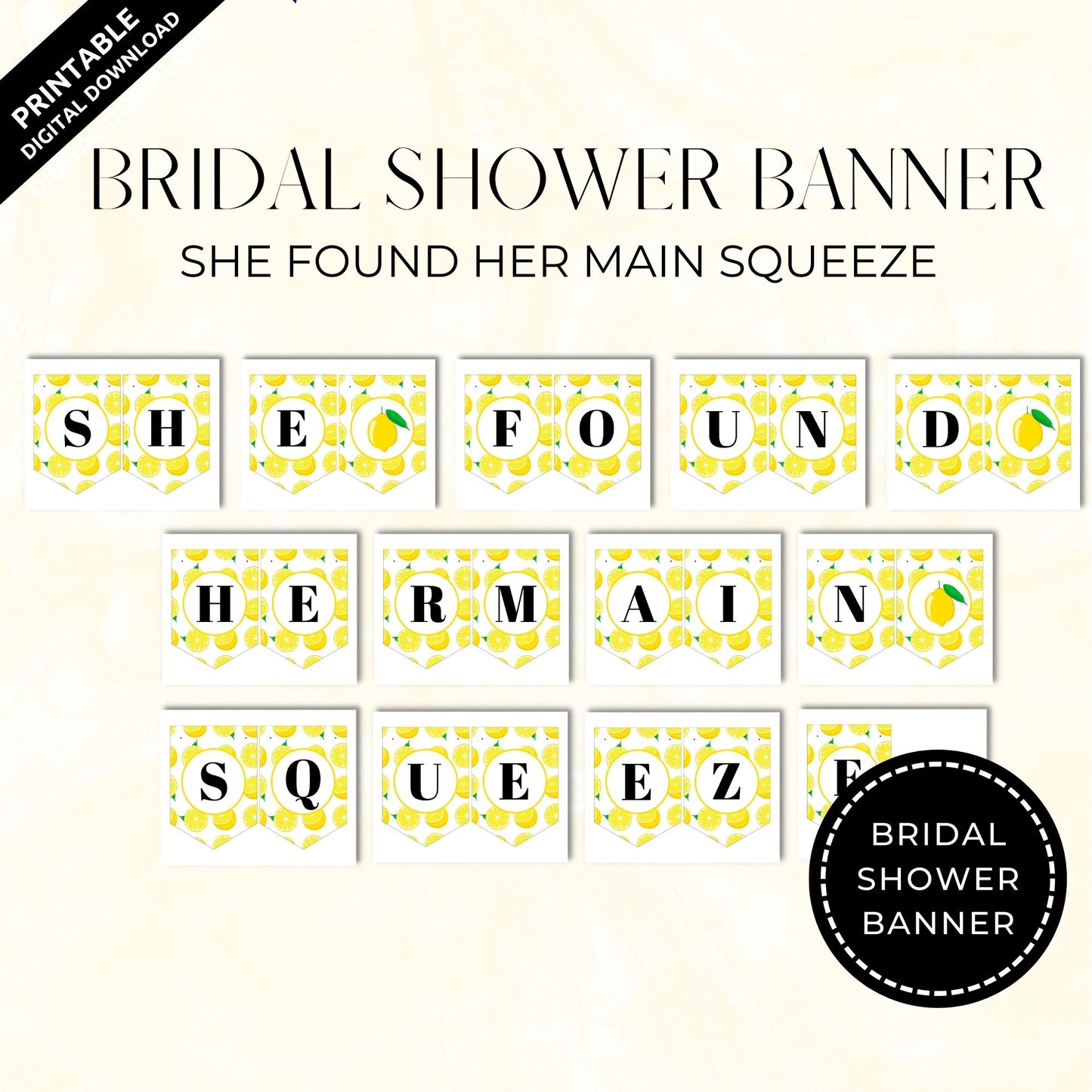 She Found Her Main Squeeze Banner Printable