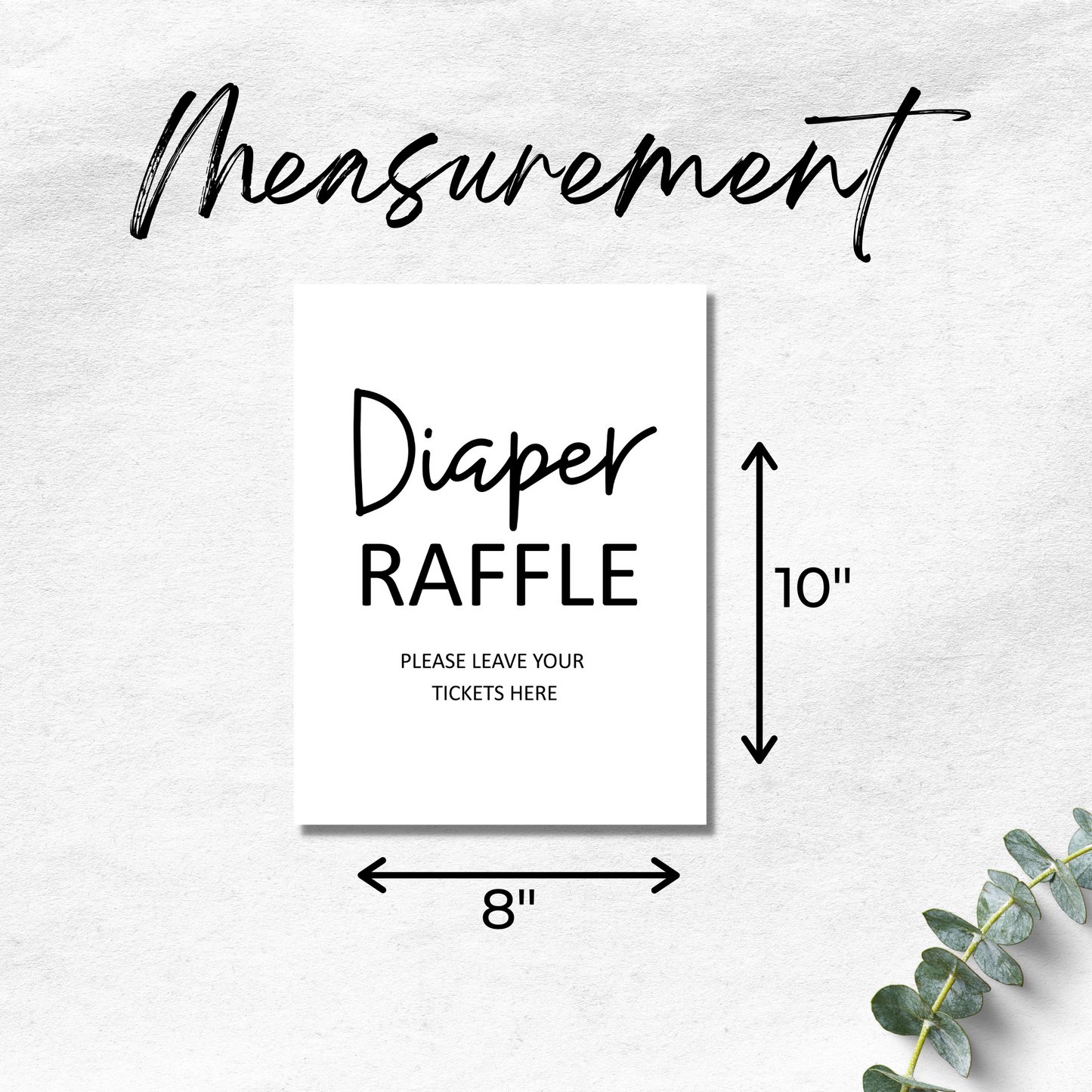 Minimalist Diaper Raffle Card Printable