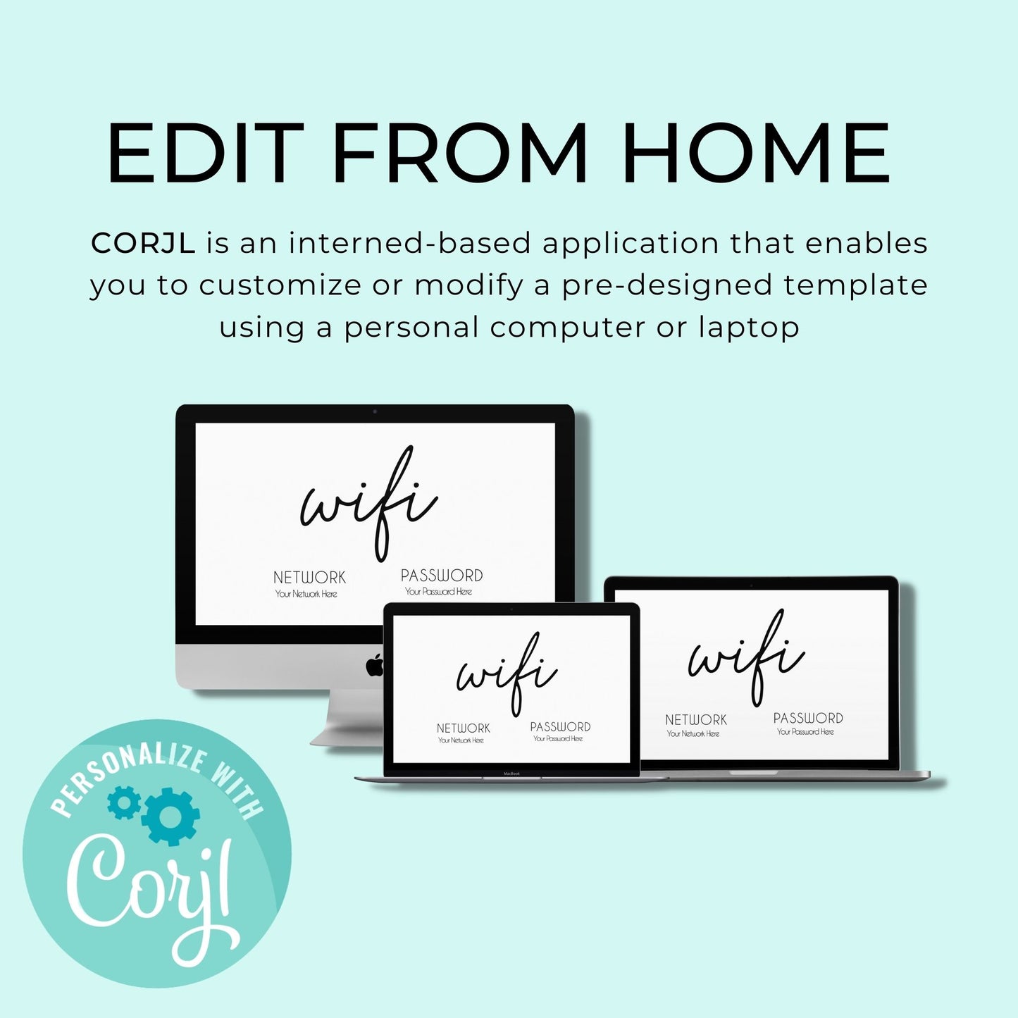 Wifi Password Sign Template