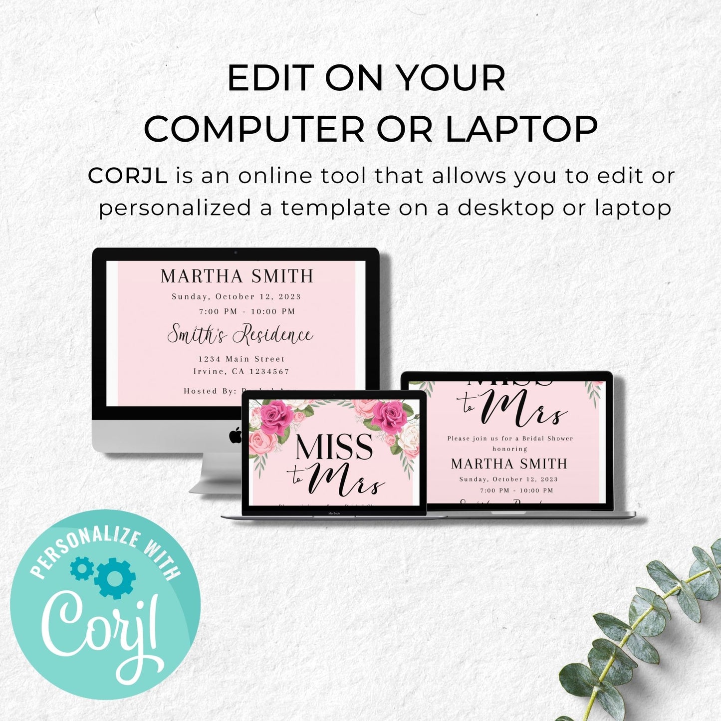 Miss to Mrs Invitation Template
