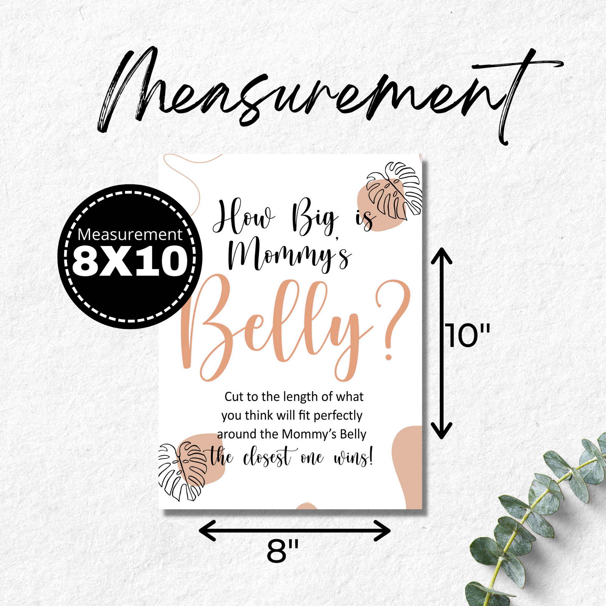 Aesthetic Printable How Big is Mommy's Belly Sign and Cards