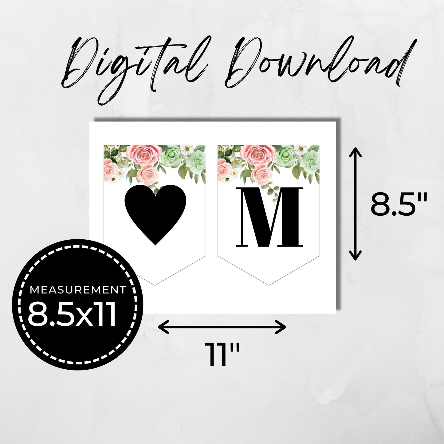 Mothers Day Banner Printable PDF - Floral
