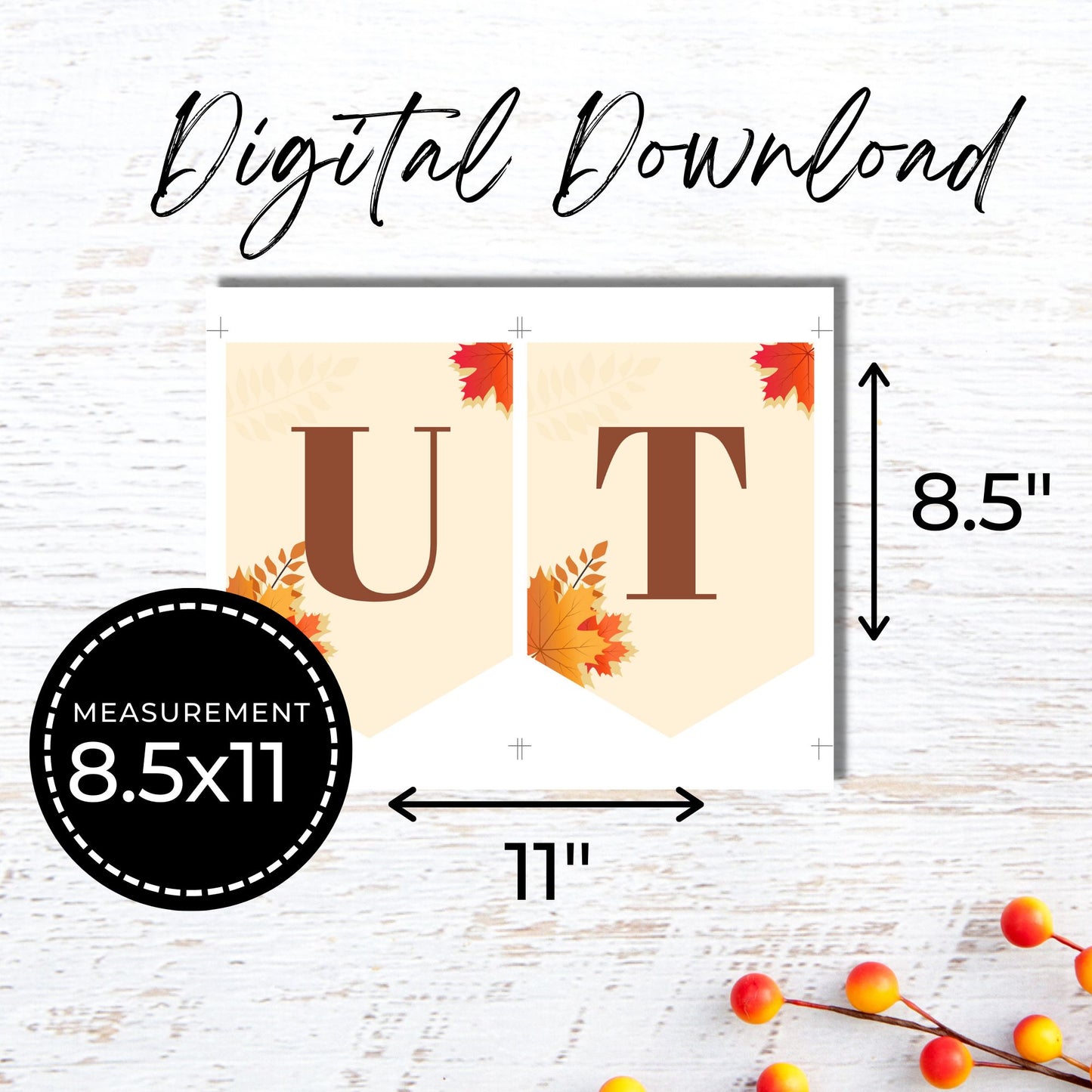 Hello Autumn Printable Banner - PDF