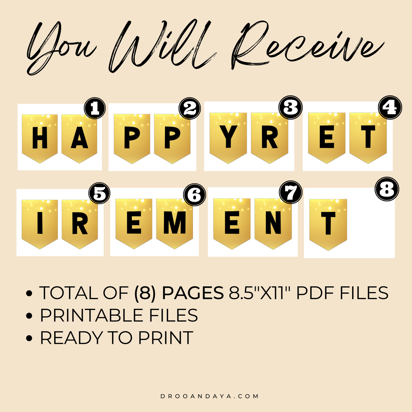 Happy Retirement Printable Banner
