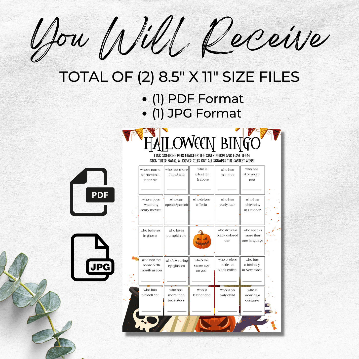 Halloween Bingo Game Printable