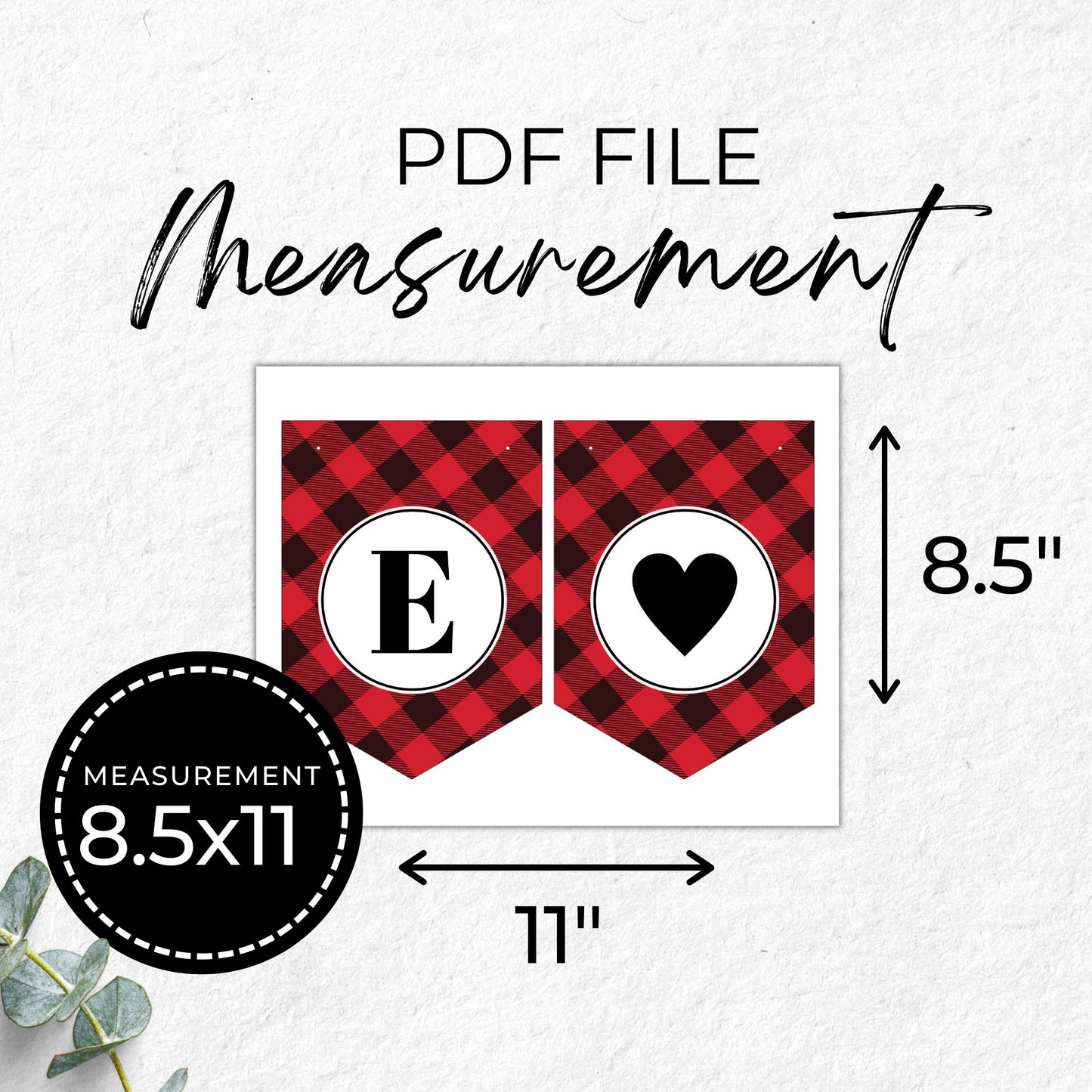 Buffalo Plaid Printable Welcome Baby Banner