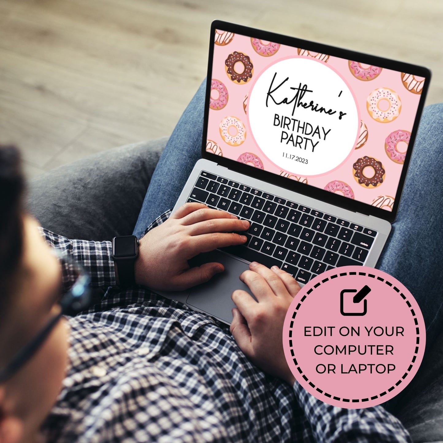 Donut Water Bottle Label Template