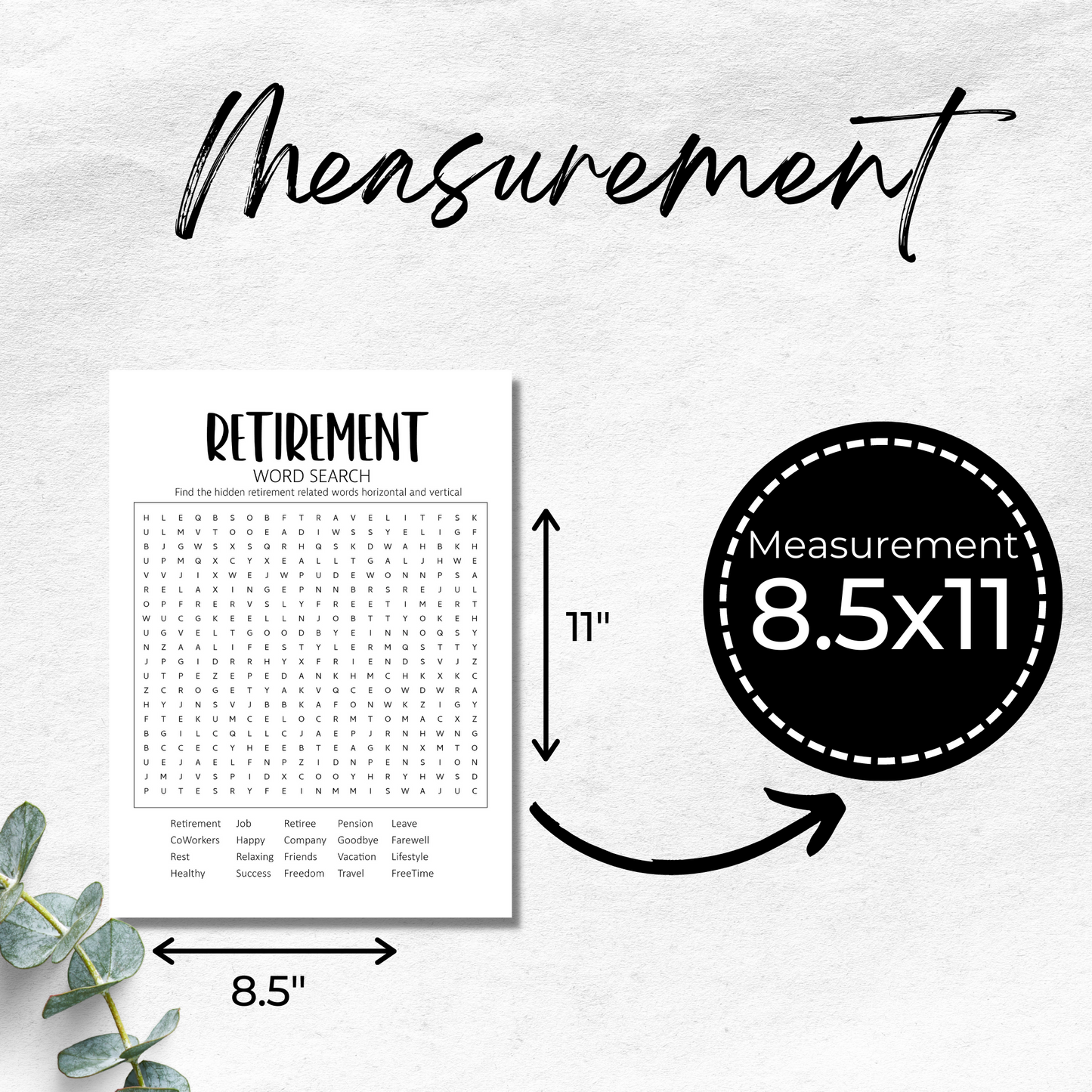 Retirement Games - Word Search