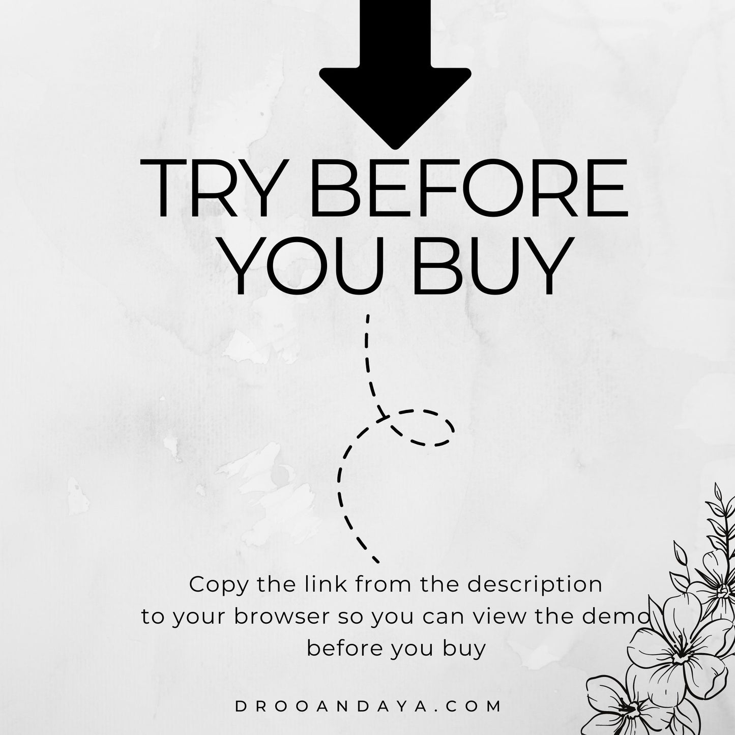 Bridal Shower Invitation Template - Floral Greenery - Droo & Aya