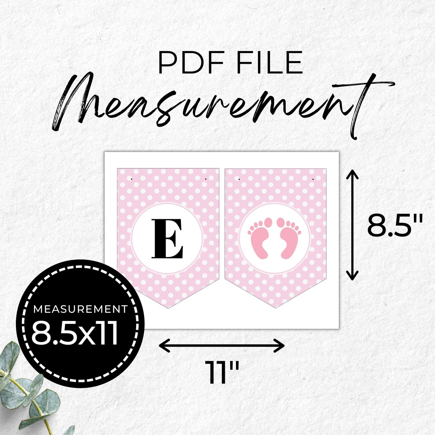 Pink Polka Dots Printable Welcome Baby Banner