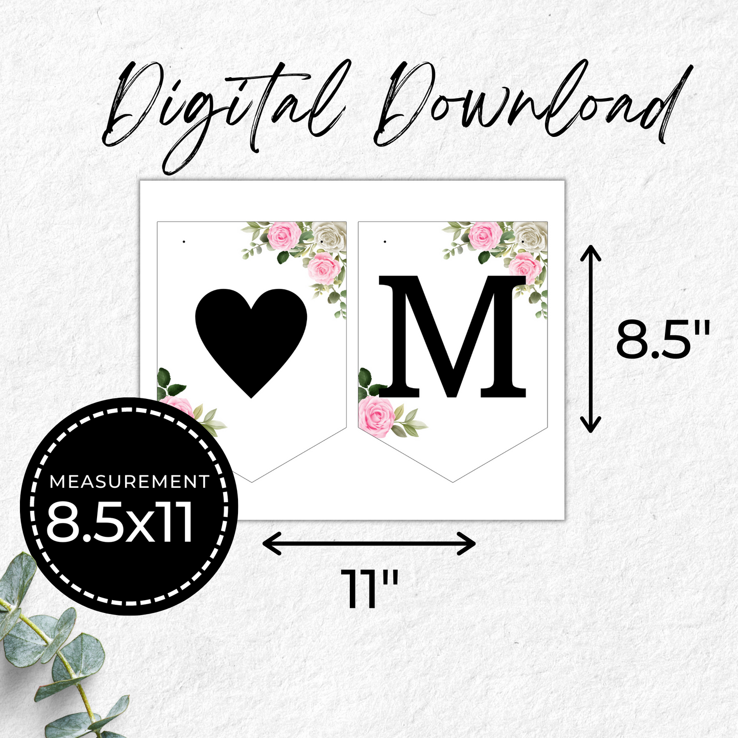 Just Married Wedding Banner Printable