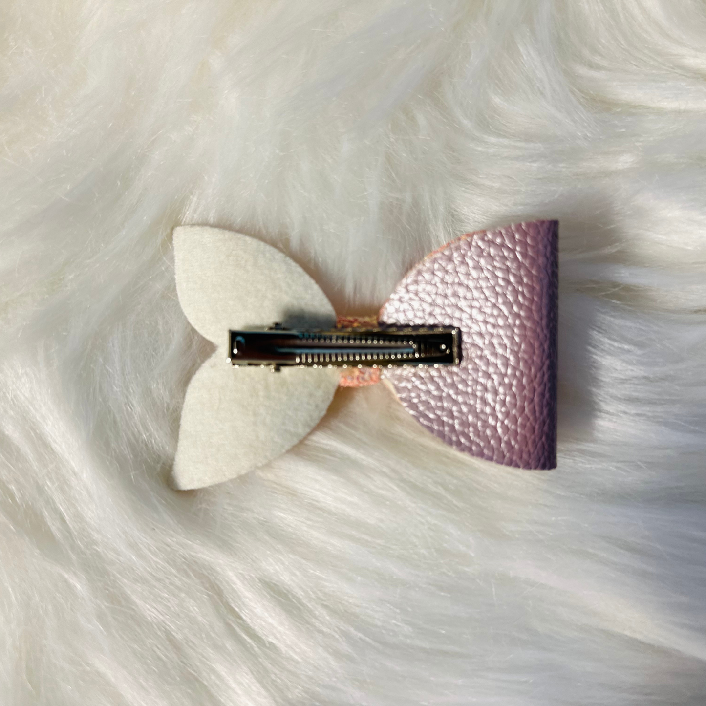 Mermaid Tail Shape Handmade Faux Leather Hairbow