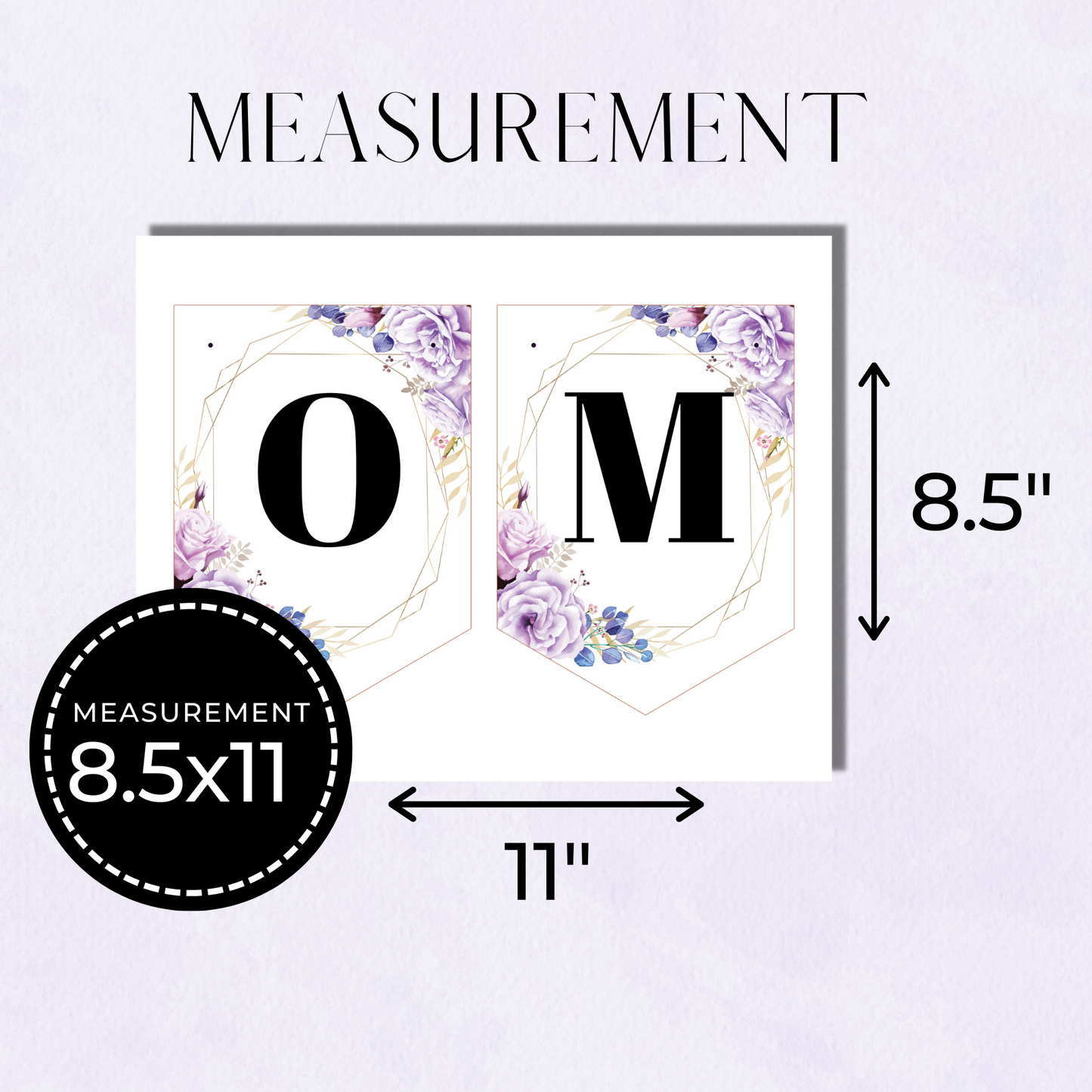 Happy 75th Birthday Mom Printable - Purple Floral