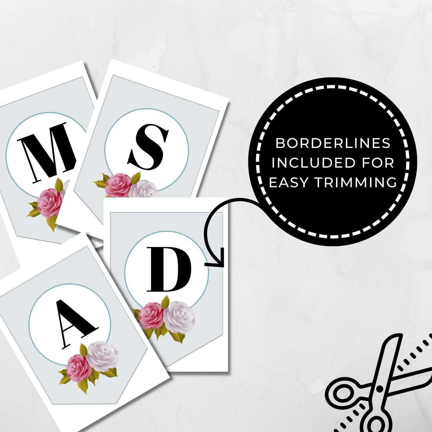 Happy Mother's Day Mom Banner Printable - Floral