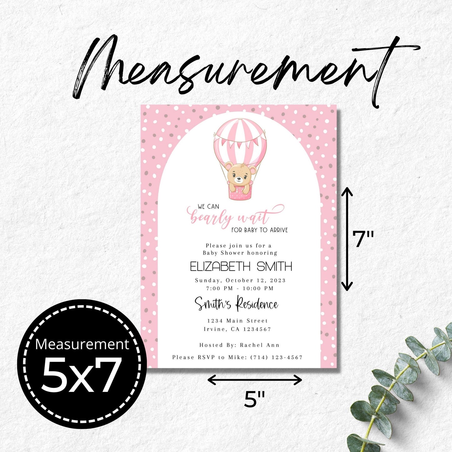 We Can Bearly Wait Baby Shower Invitation Template