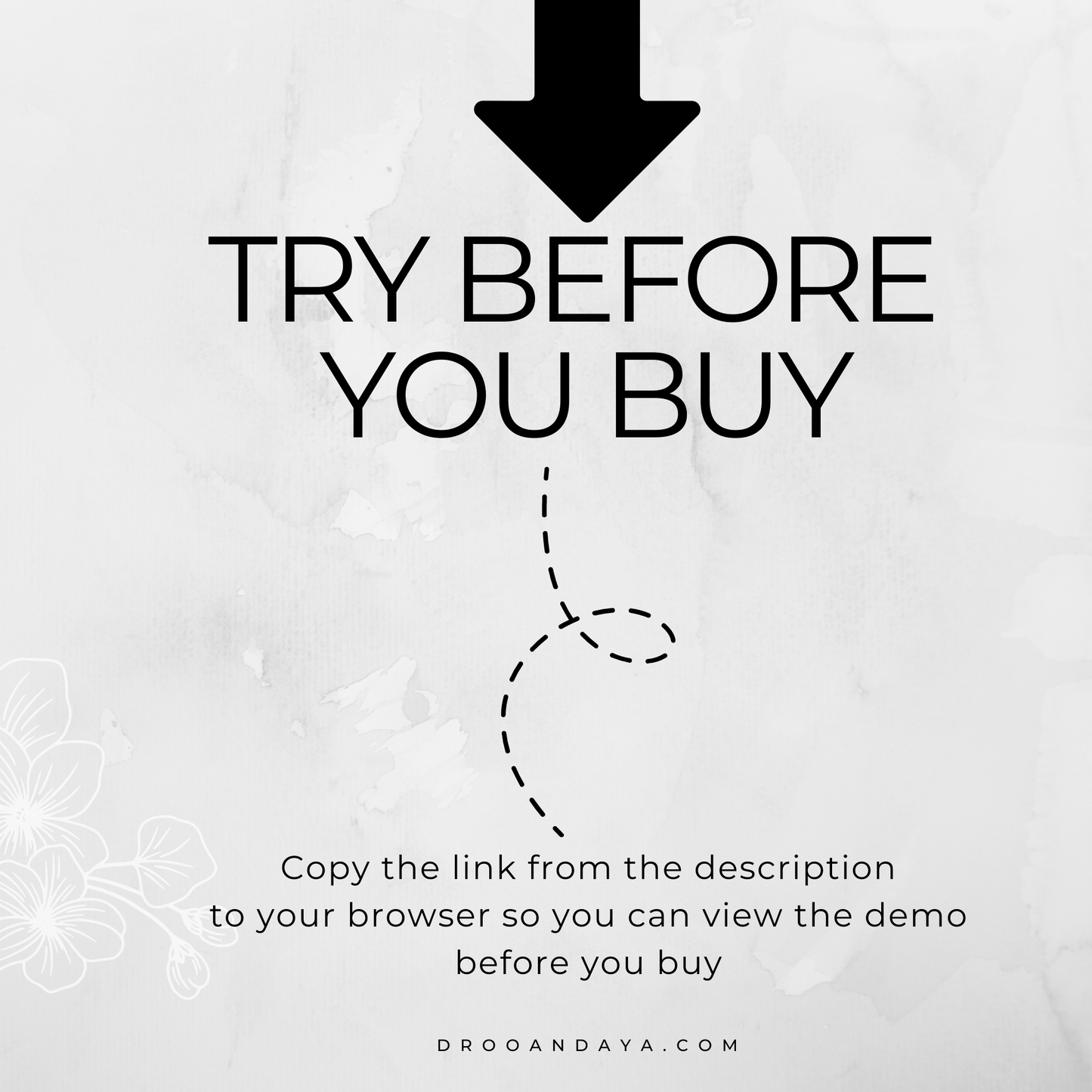 Gift Registry Template for a Bridal Shower - Floral - Droo & Aya