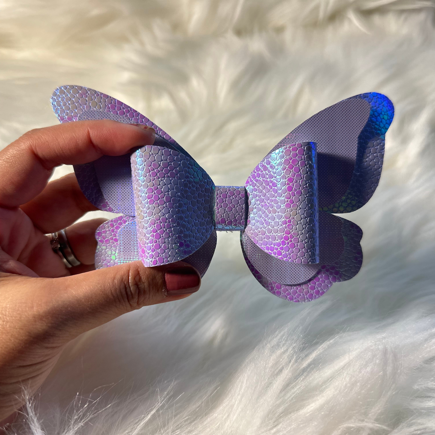 Purple Handmade Butterfly Shape Hairbow