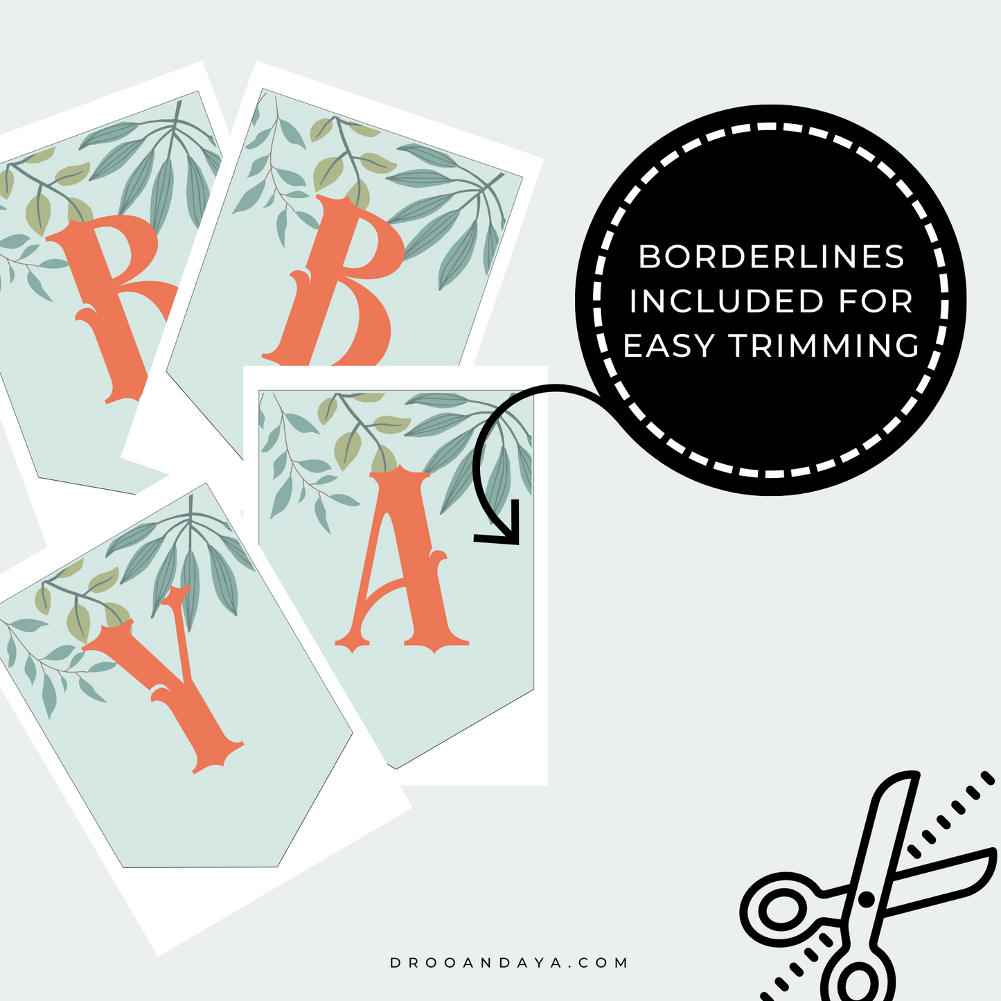 Woodland Theme Baby Shower Printable Banner - Droo & Aya