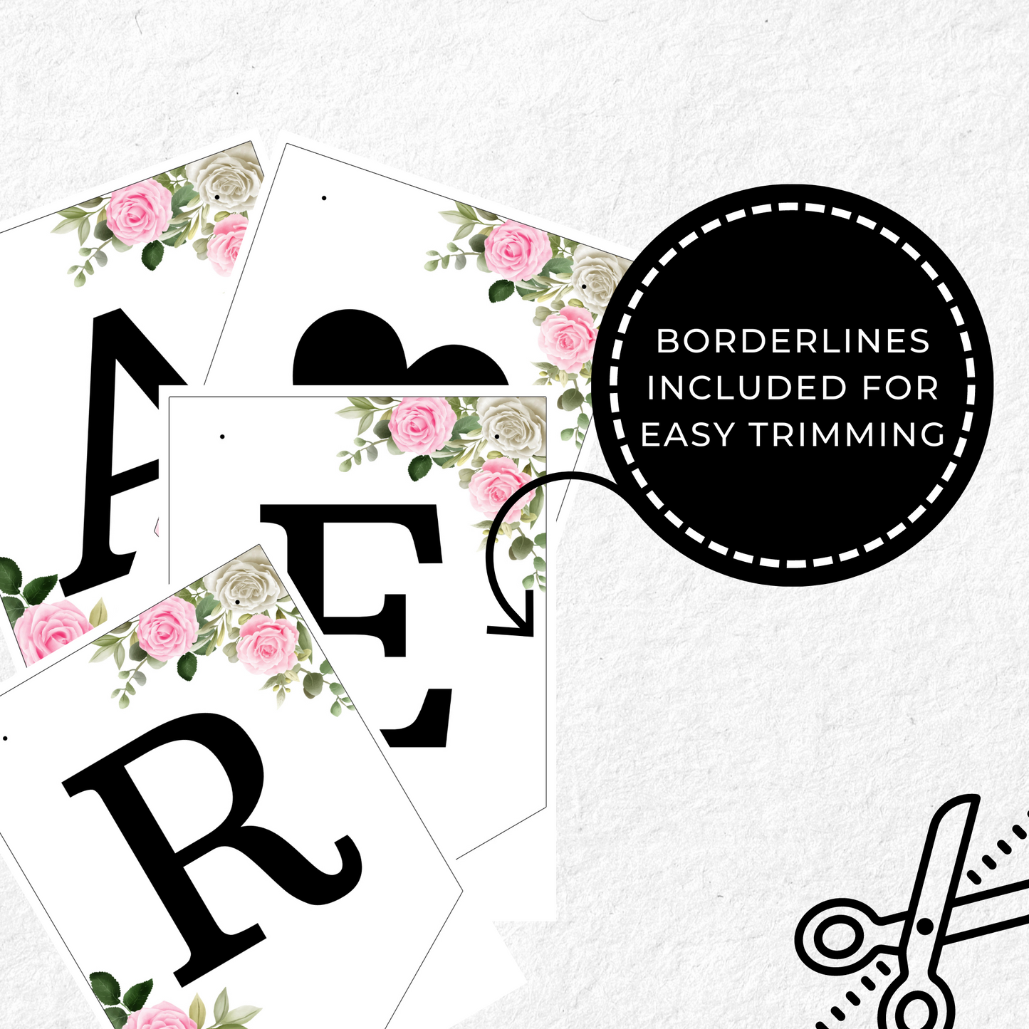 Just Married Wedding Banner Printable