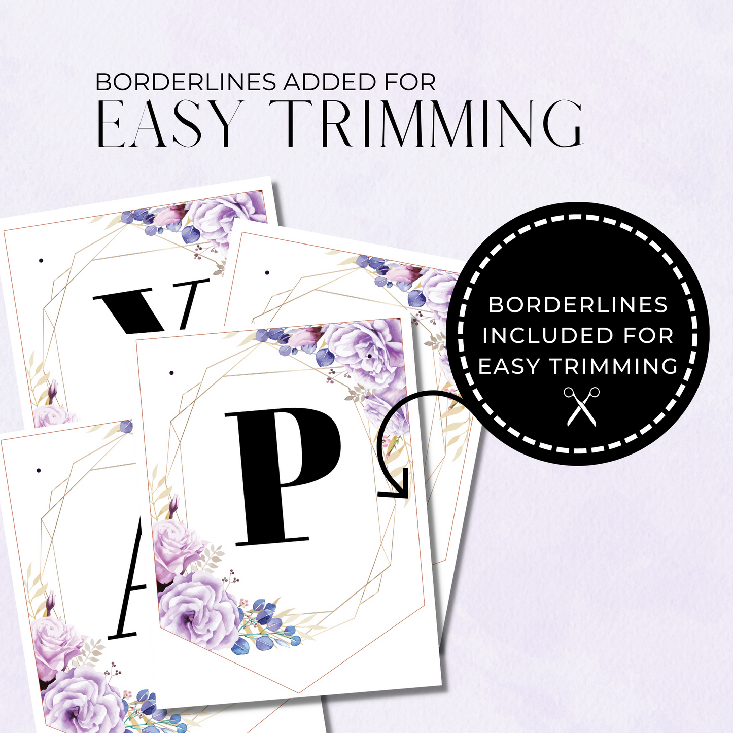 Happy 75th Birthday Mom Printable - Purple Floral