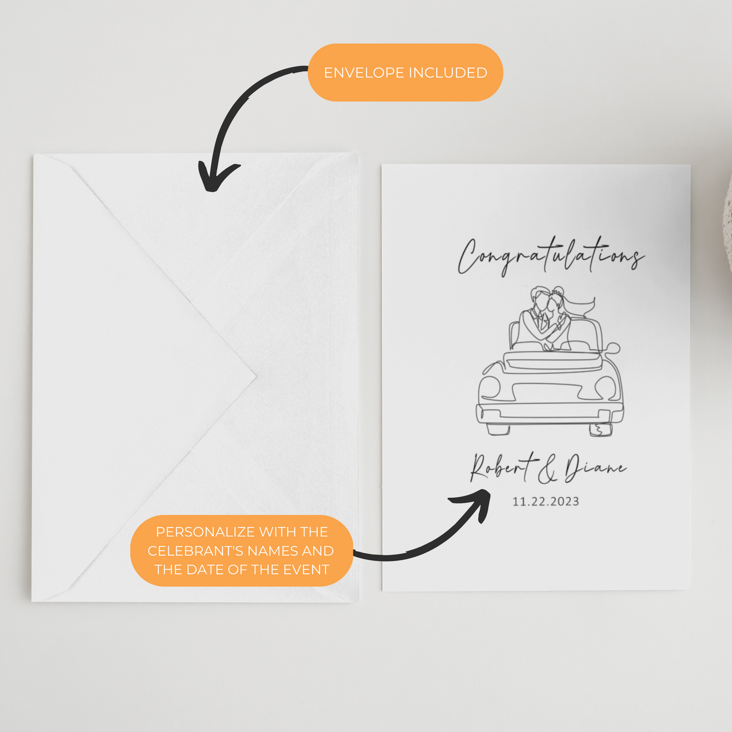 Minimalists Wedding Greeting Card