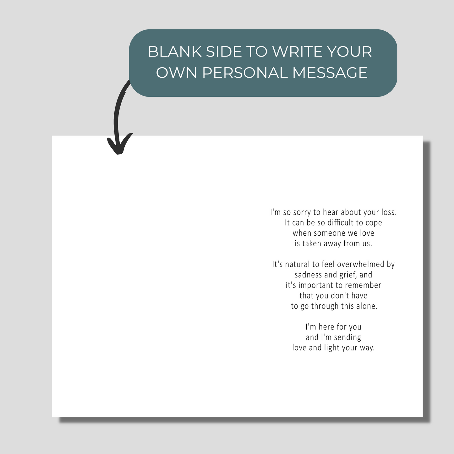 Sympathy Card, Bereavement Card, Condolence Card