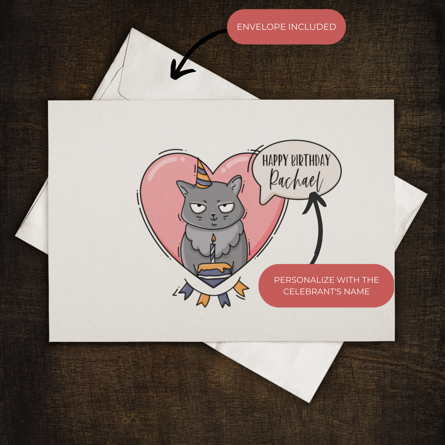 Cat Mom Birthday Greeting Card