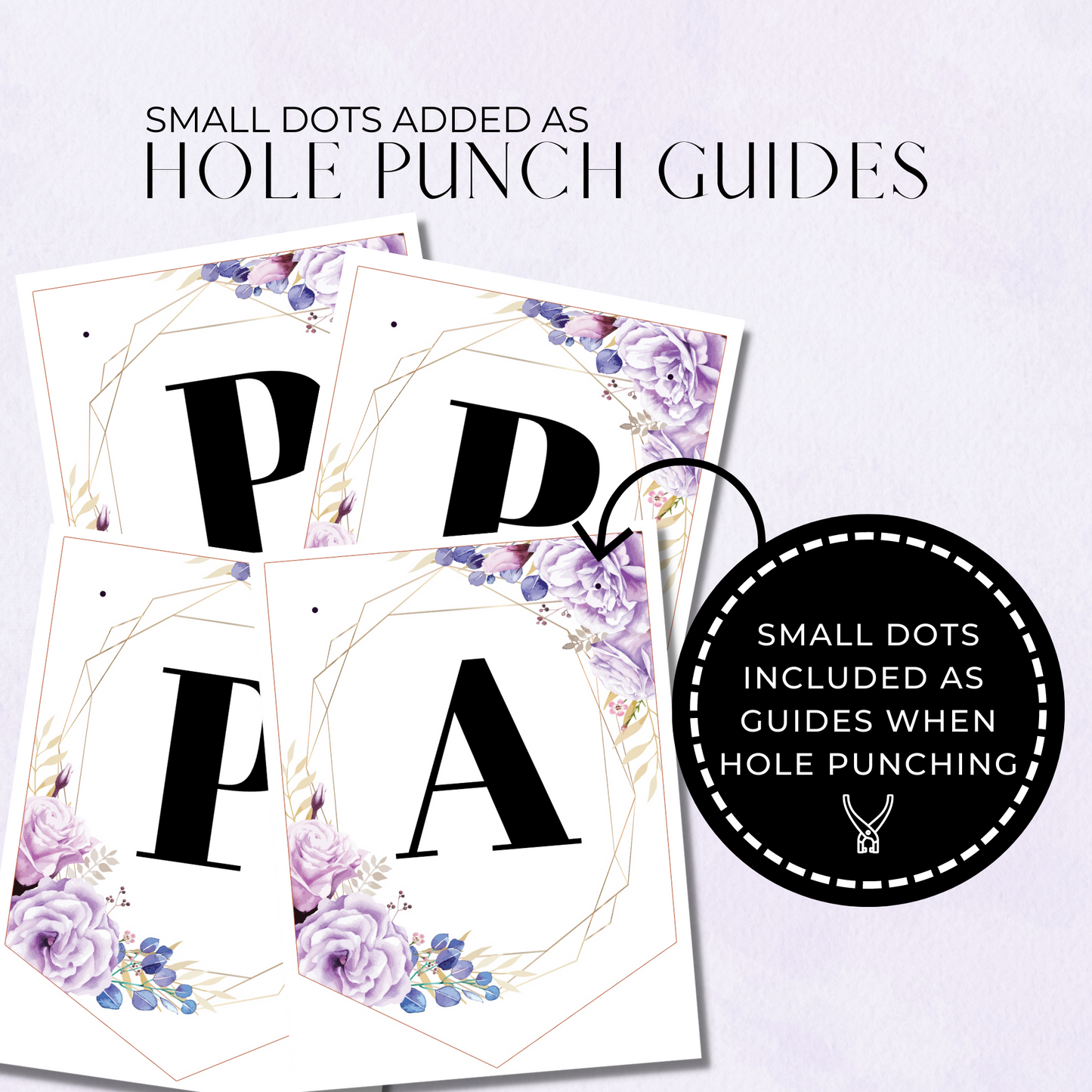 Happy 75th Birthday Mom Printable - Purple Floral