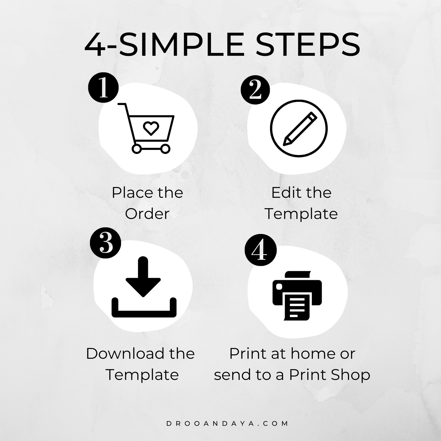 Gift Registry Template for a Bridal Shower - Floral - Droo & Aya