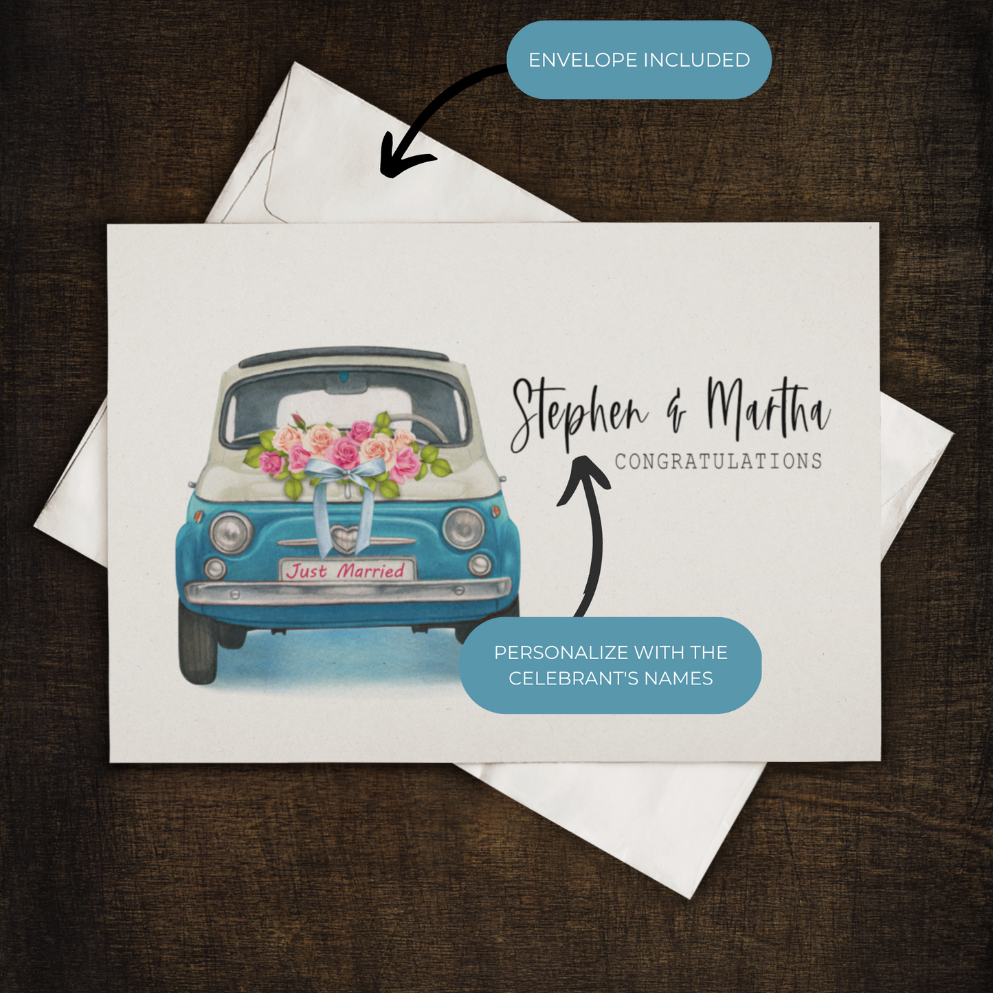 Mr and Mrs Wishes Card