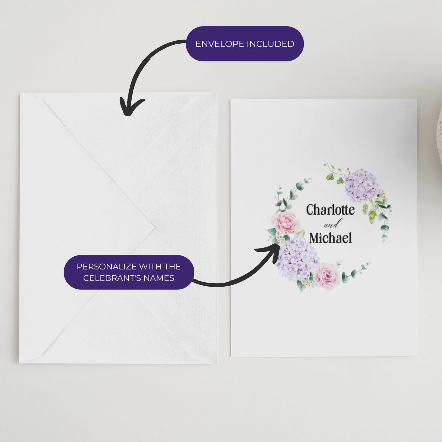 Floral Wedding Greeting Card