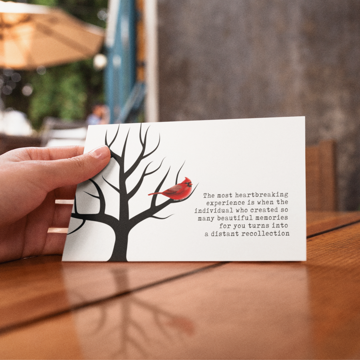 Cardinal Bird Sympathy Card, Bereavement Card, Condolence Card