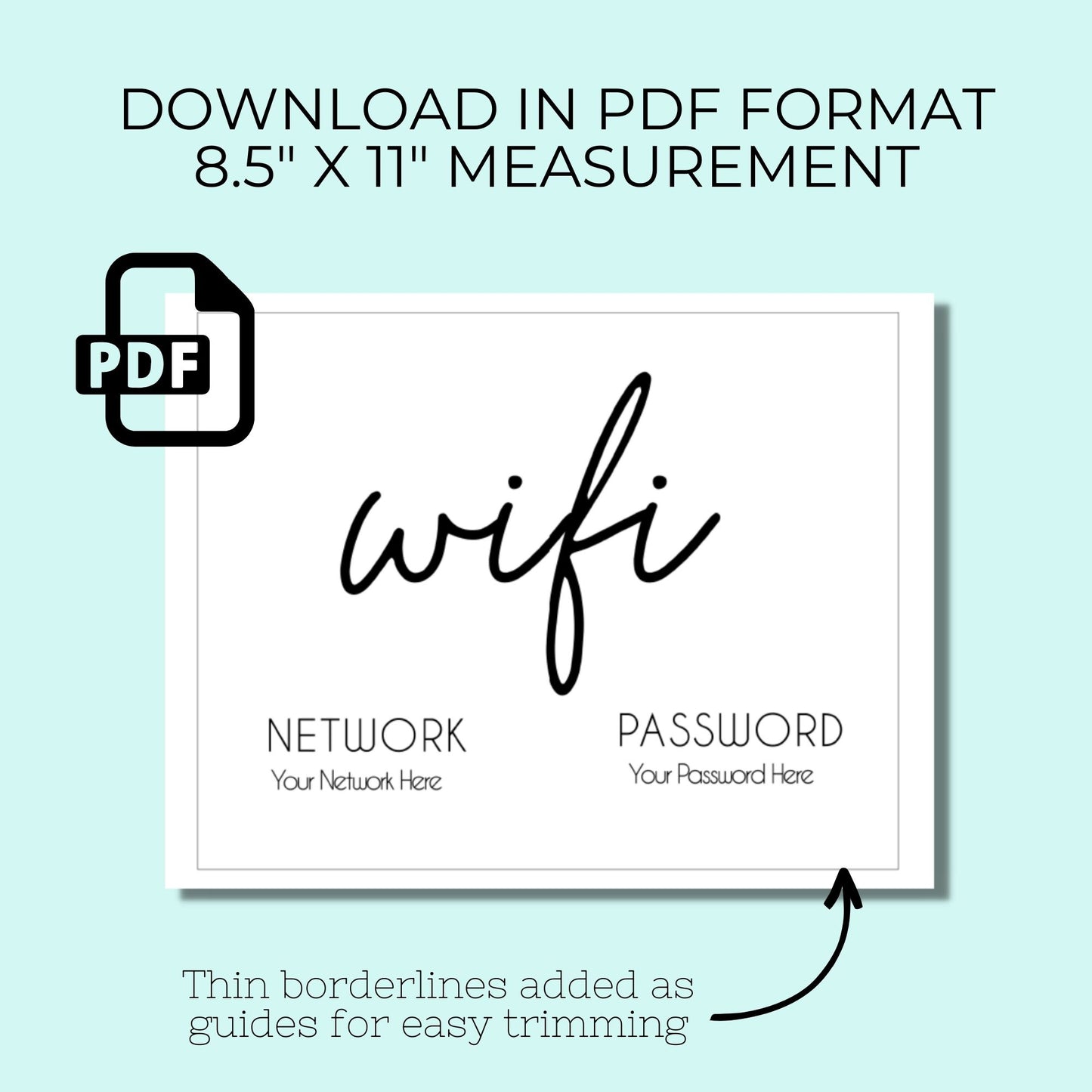 Wifi Password Sign Template