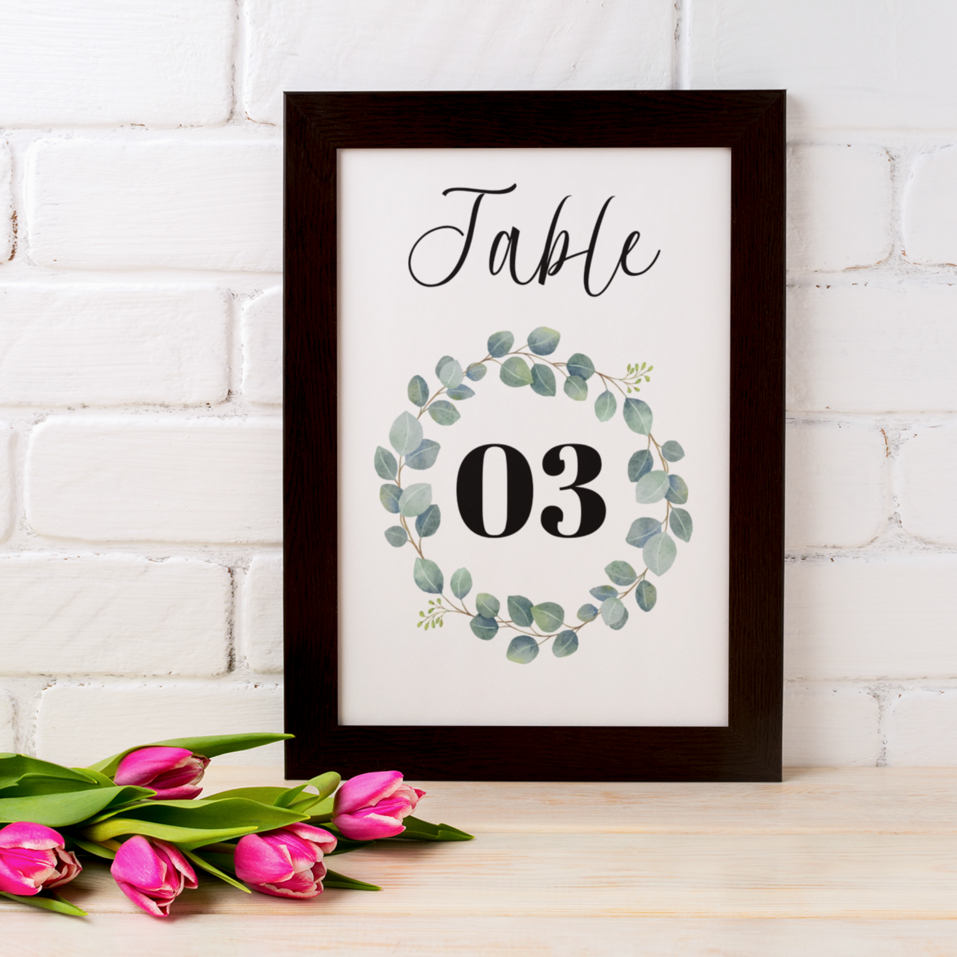 Wedding Table Numbers Printable - Table 1-25