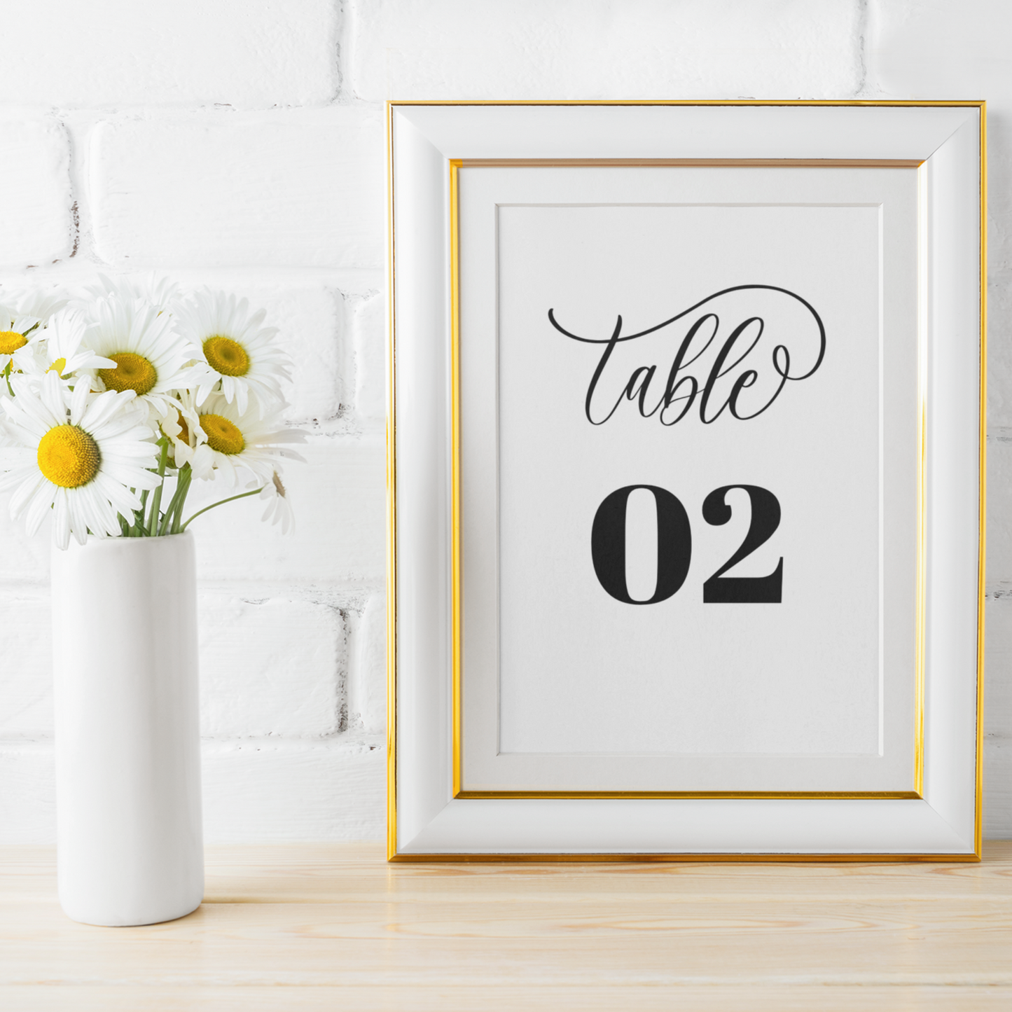Wedding Table Numbers Printable - Table 1-25
