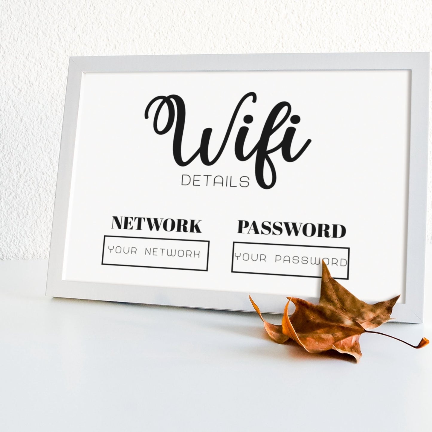 Wifi Password Sign Template
