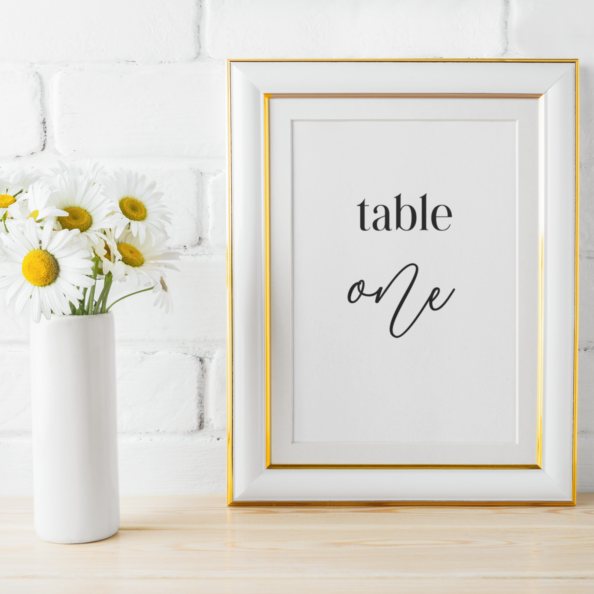 Wedding Table Numbers Printable - Table 1-20