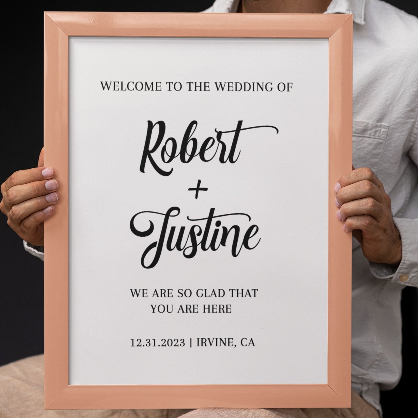 Minimalists Personalized Wedding Sing Template
