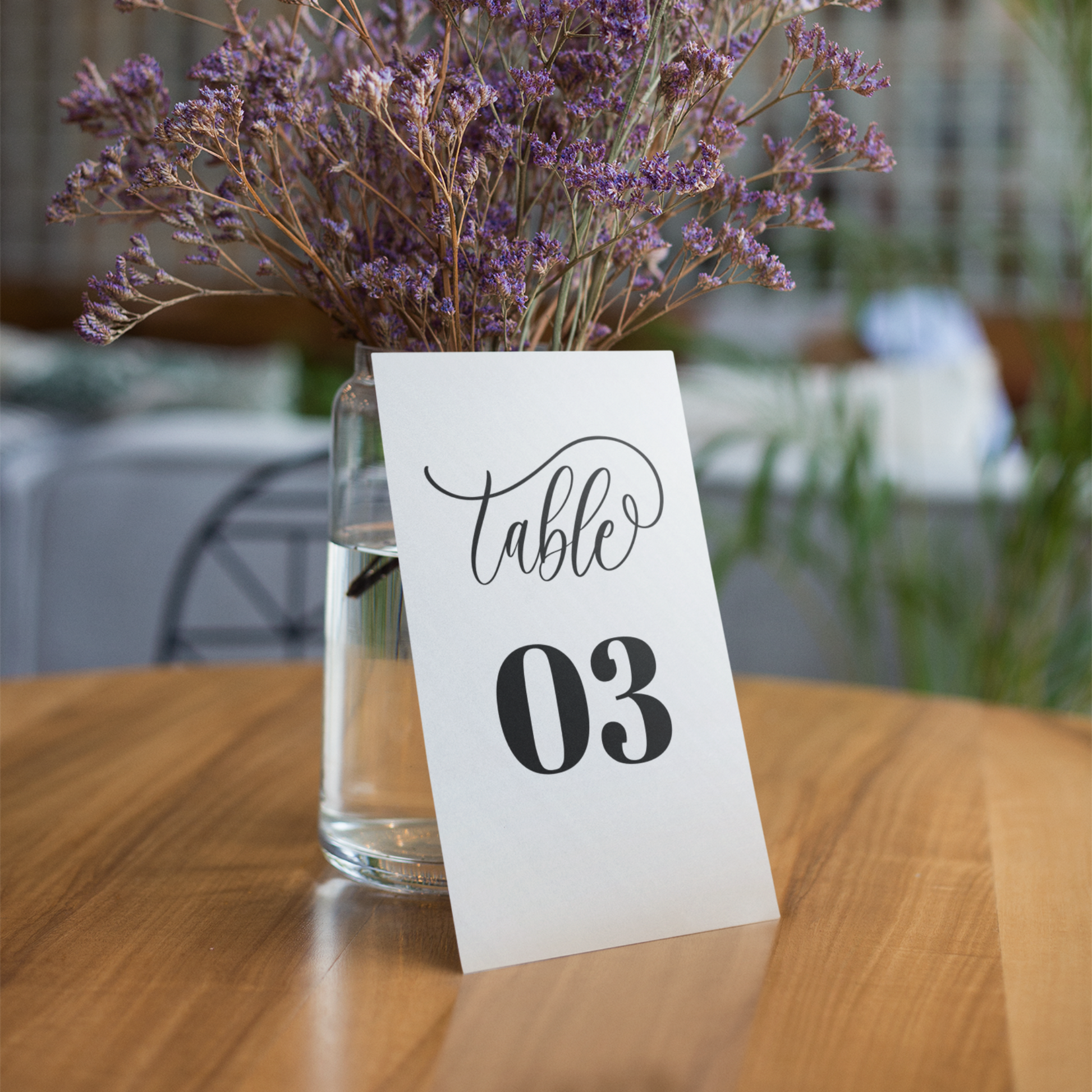 Wedding Table Numbers Printable - Table 1-25