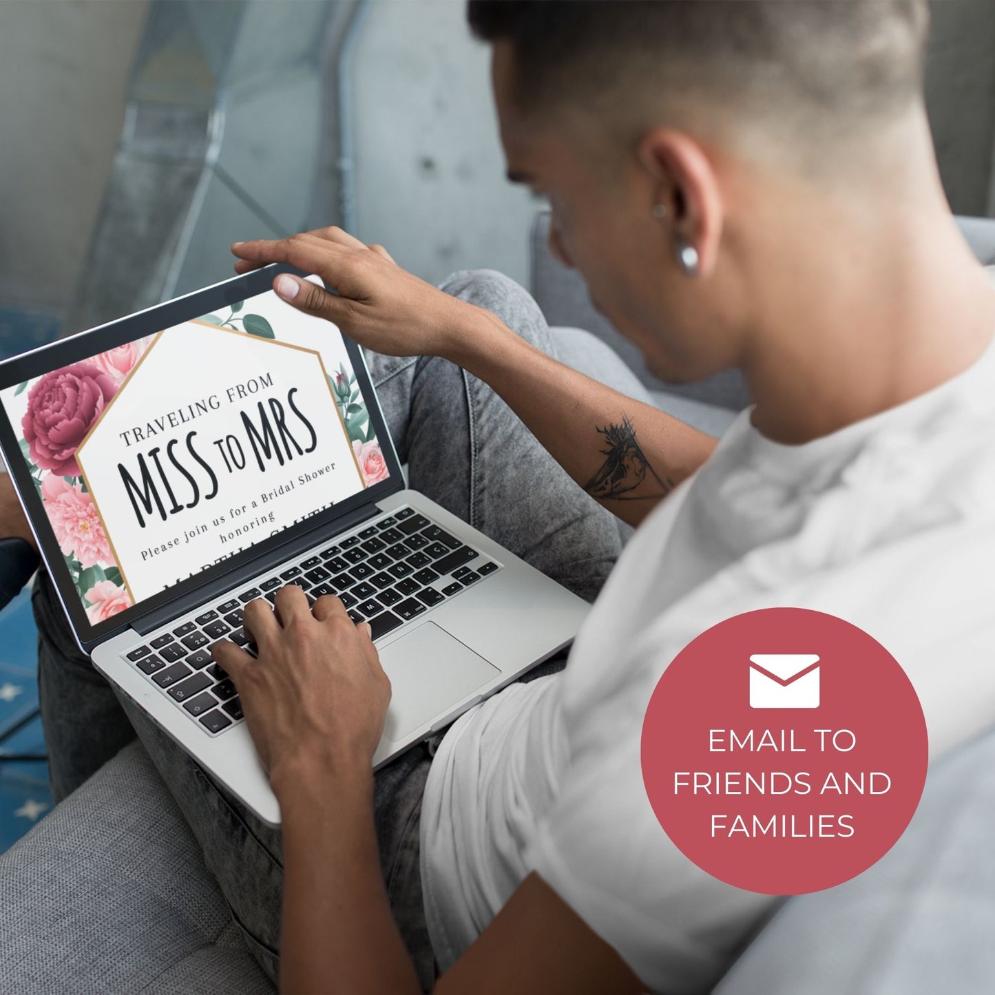 Miss to Mrs Invitation Template - Floral