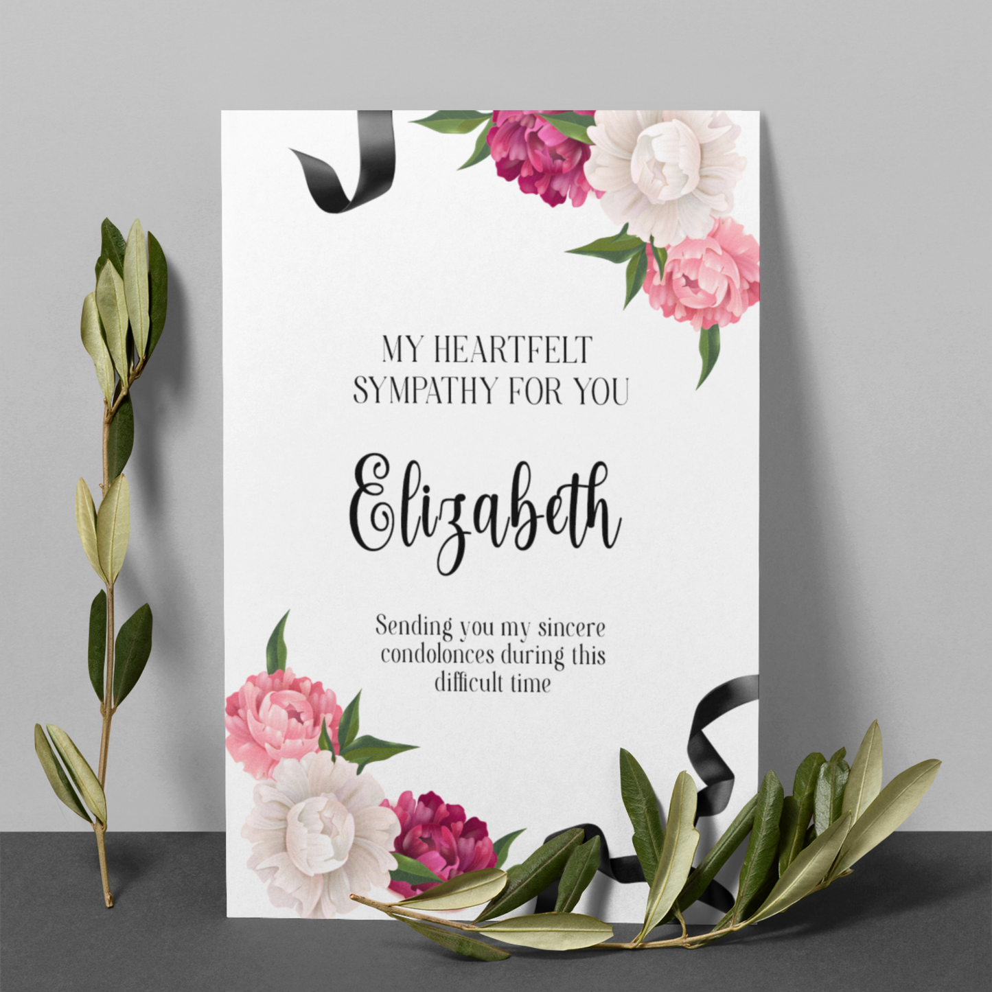 Personalized Sympathy Card