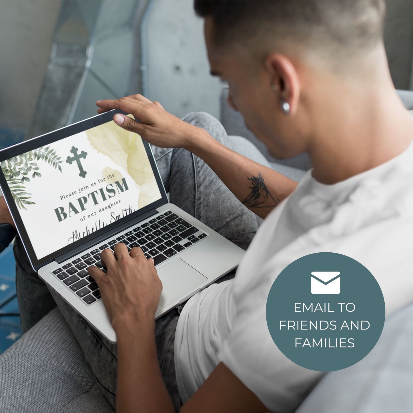 Baptism Invitation Template for a Girl