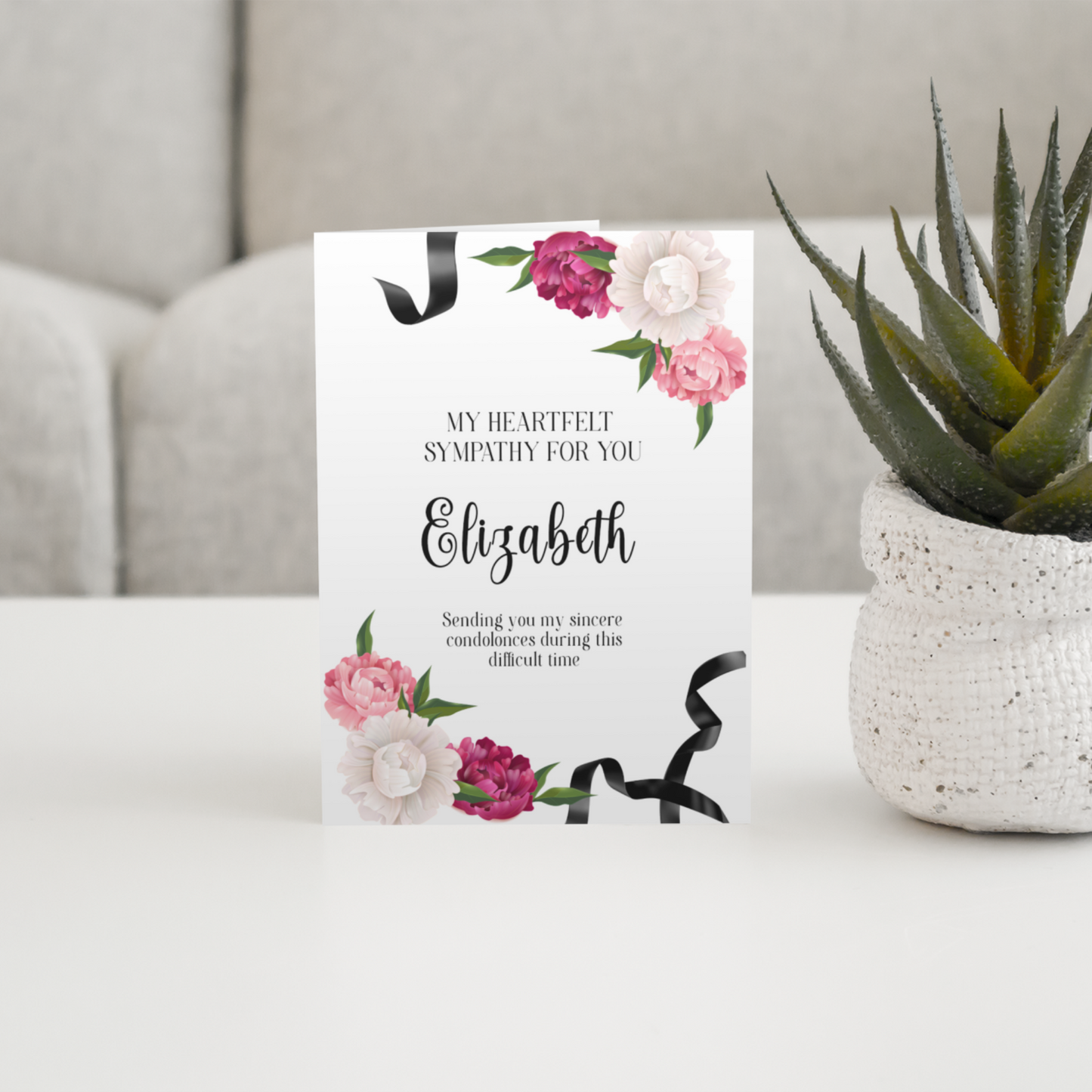 Personalized Sympathy Card