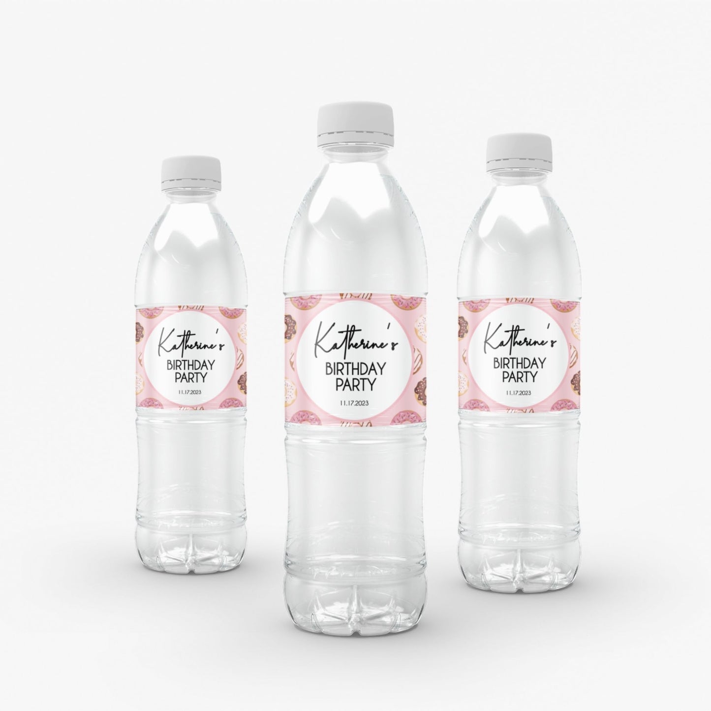 Donut Water Bottle Label Template