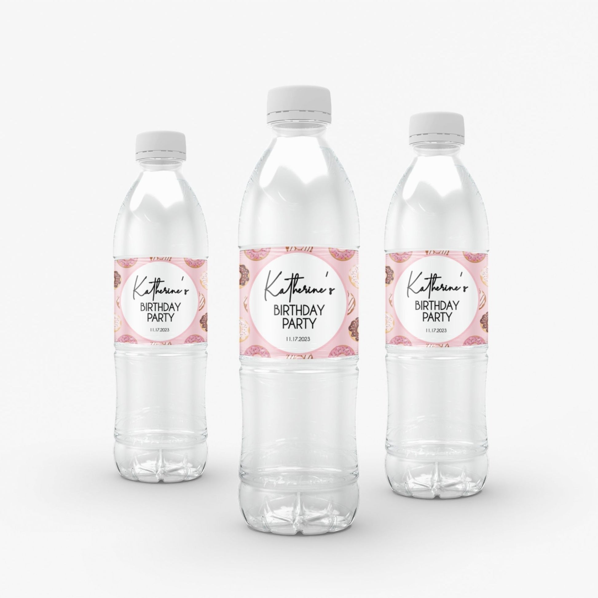 Donut Water Bottle Label Template