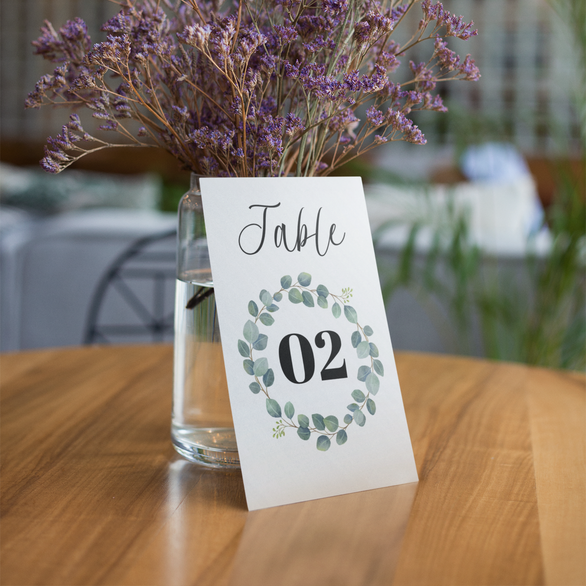 Wedding Table Numbers Printable - Table 1-25