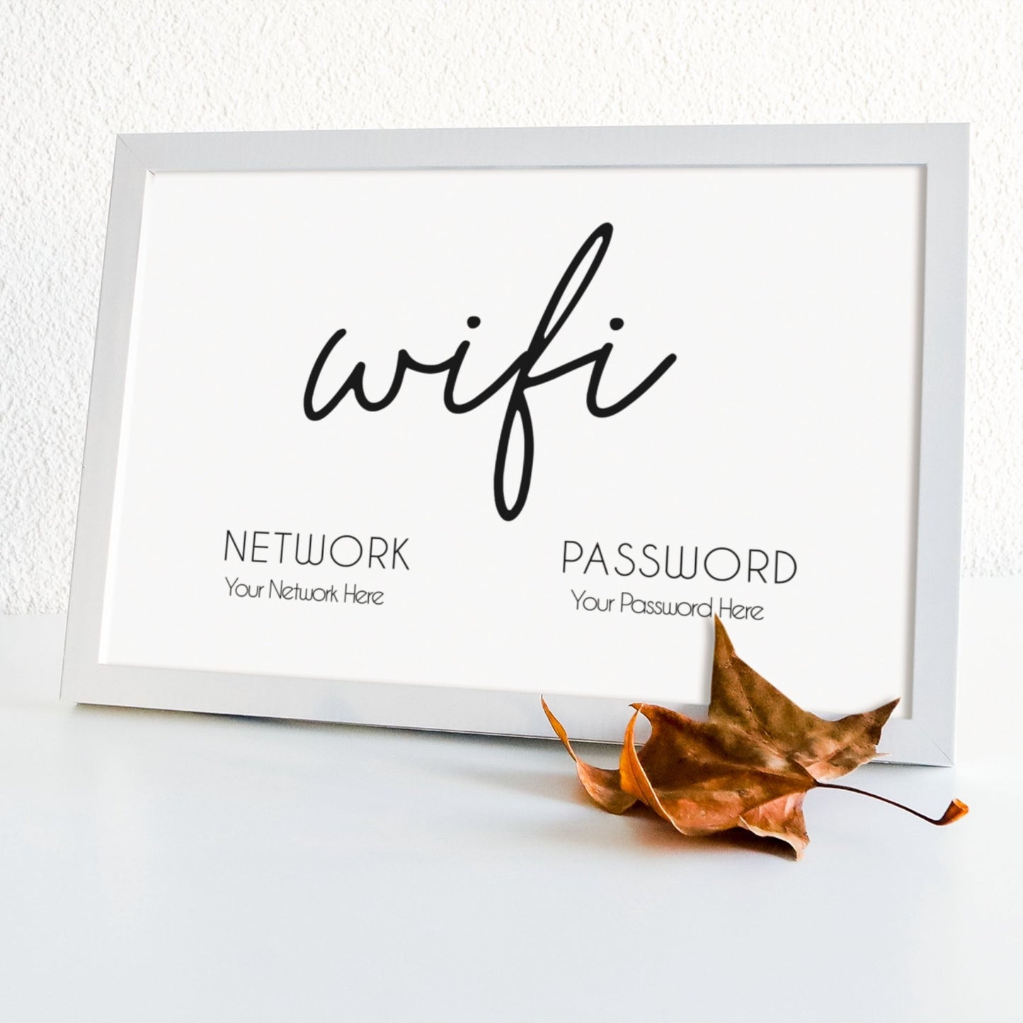 Wifi Password Sign Template